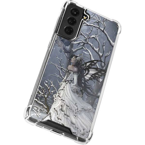 Fairy with Owl in Snow by Nene Thomas Galaxy S21 FE Clear Case